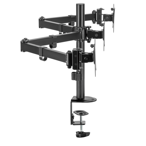 AnthroDesk Triple Monitor Stand Mount for 3 LED/LCD/PDP Computer Monitors Up to 27"