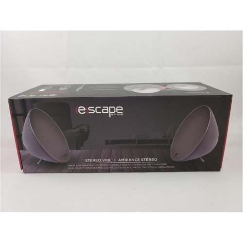 Escape Platinum SSPBT746 2 Stereo Bluetooth Micro SD USB Speakers with Microphone Gray