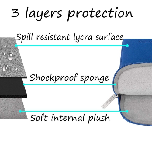 Water Repellent Lycra Sleeve Bag Cover for 13-13.3 Inch Laptop with Small Case for MacBook Charger