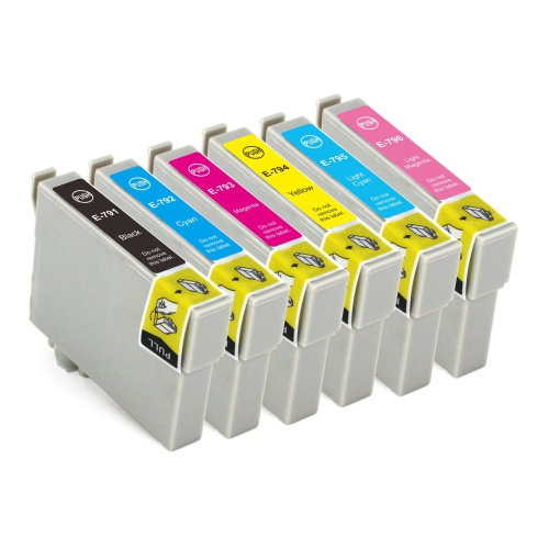 BILLIG INK  New Superior Quality Epson T079 (Bk, C, Lc, M, Lm, Y) Compatible Ink Cartridge Set (6 Pack)
