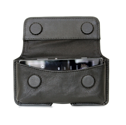 Ashlin Universal Phone Leather Pouch - Black