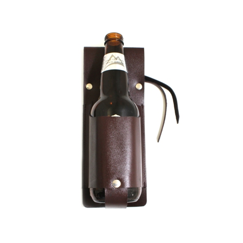 Ashlin Leather Bottle Holster - Dark Brown