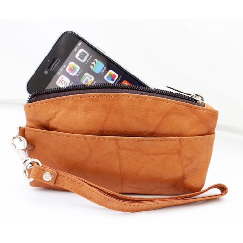 Sac à main en cuir Genesia d’Ashlin - Brun