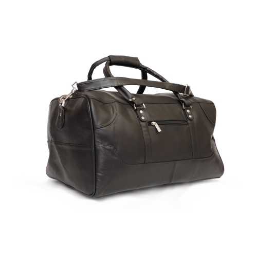 ASHLIN  Grady Leather Weekender Bag - In Black