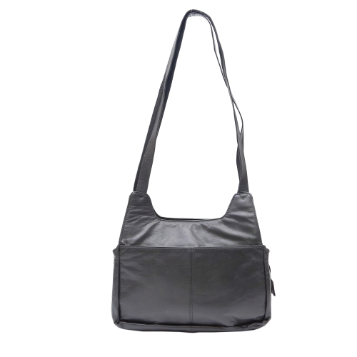 Sac en cuir à compartiments Eliza d’Ashlin - Noir