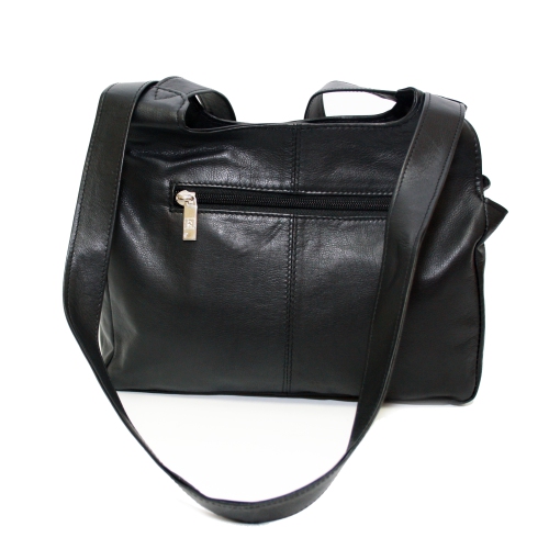 Sac en cuir à compartiments Eliza d’Ashlin - Noir