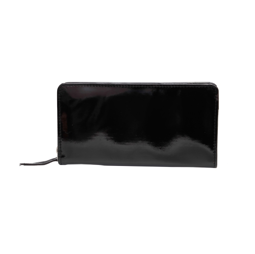 Ashlin BRIELLE Leatherette Women's Wallet - Patent Midnight Black