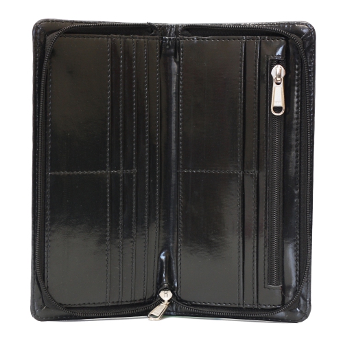 Ashlin BRIELLE Leatherette Women's Wallet - Patent Midnight Black