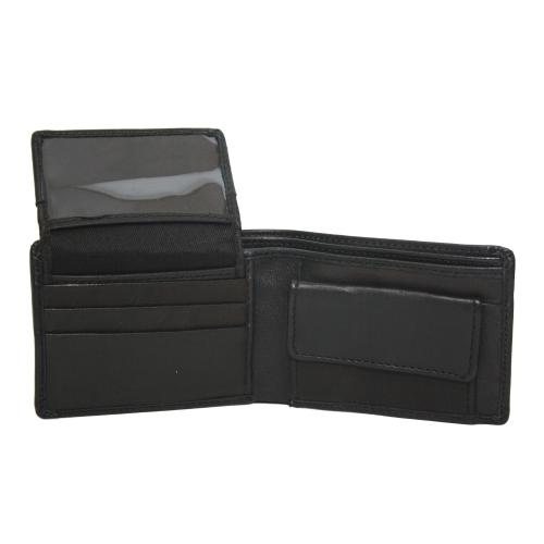 Ashlin GAZZOLA Lambskin Napa Leather Men's Wallet - Midnight