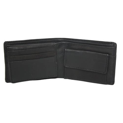Ashlin GAZZOLA Lambskin Napa Leather Men's Wallet - Midnight