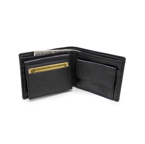 Ashlin GAZZOLA Lambskin Napa Leather Men's Wallet - Midnight