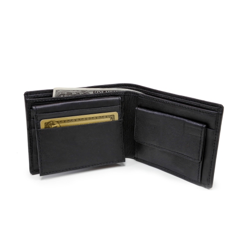 Ashlin GAZZOLA Lambskin Napa Leather Men's Wallet - Midnight