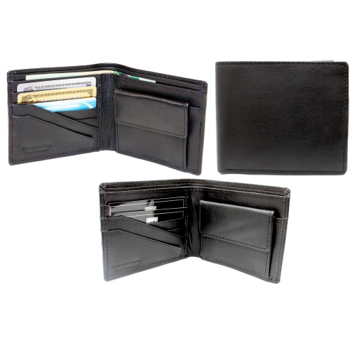 Ashlin DREW Tuscany Leather Men's Wallet - Midnight