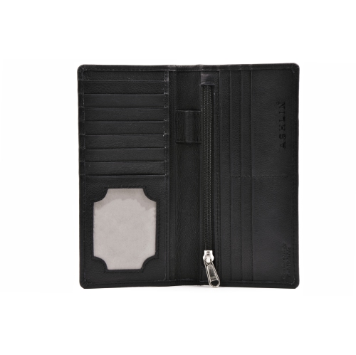 Portefeuille de poche en cuir d’Ashlin - Noir