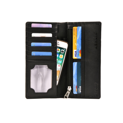 Portefeuille de poche en cuir d’Ashlin - Noir