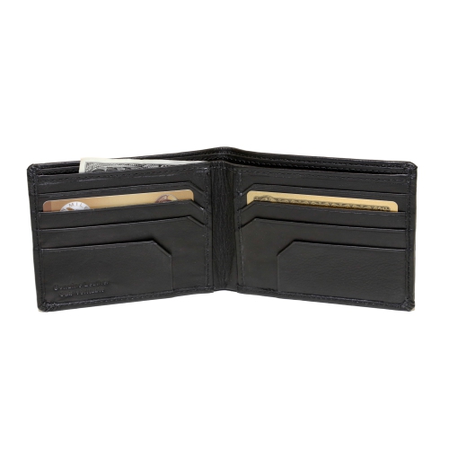 Ashlin Leather Men's Slimfold Wallet - Black