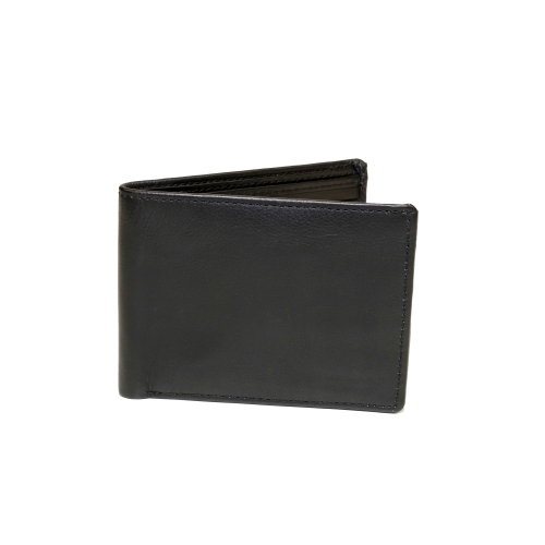 Ashlin Leather Men's Slimfold Wallet - Black