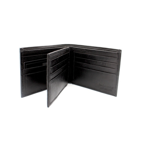 Ashlin Leather Men's Pocket Wallet - Black