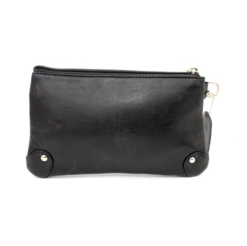 Étui-portefeuille en cuir avec dragonne Catarine d’Ashlin - Brun foncé