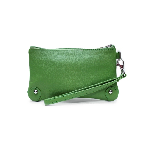 Ashlin Catarine Leather Wristlet Wallet Pouch - Green