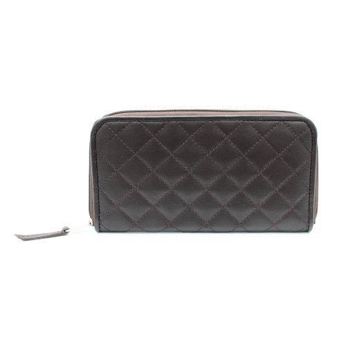Image 1 de 5.. Pochette-portefeuille en cuir à deux rabats Mercer d’Ashlin - Brun foncé
