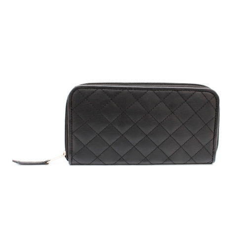 Image 1 de 5.. Pochette-portefeuille en cuir à deux rabats Mercer d’Ashlin - Noir