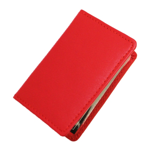 Ashlin Chatham Slim Bi-Fold Leather ID Holder - Fire Engine Red