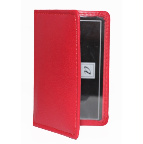 Ashlin Chatham Slim Bi-Fold Leather ID Holder - Fire Engine Red