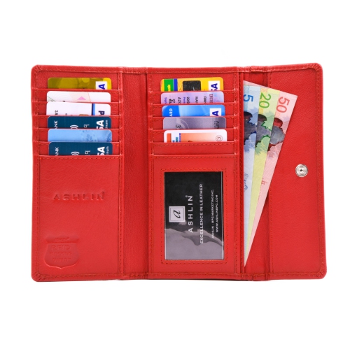 ASHLIN® DESIGNER | REDGROVE Portefeuille mince pour femmes anti-RFID