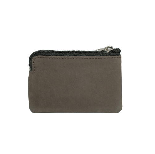 Ashlin Adelle Cowhide Nubuck Leather Card Holder Case - Silver Wing