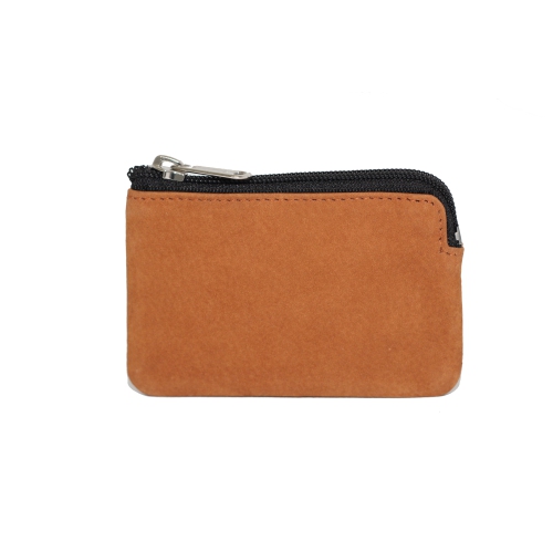 ASHLIN  Adelle Cowhide Nubuck Leather Card Holder Case - Honey In Tan