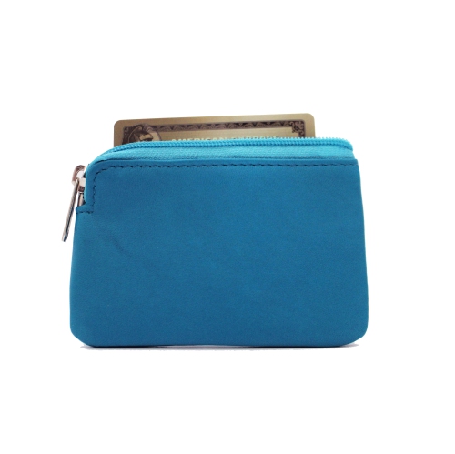 Ashlin Adelle Lambskin Napa Leather Card Holder Case - Cerulean Blue