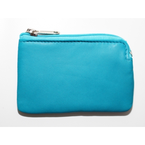 Ashlin Adelle Lambskin Napa Leather Card Holder Case - Cerulean Blue