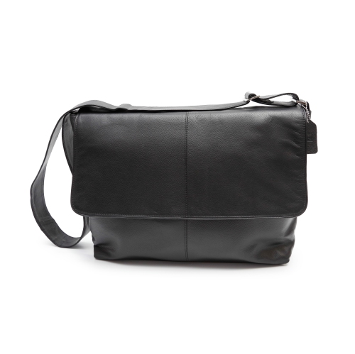 Sac messager en cuir pour portable de 15 po d’Ashlin - Noir