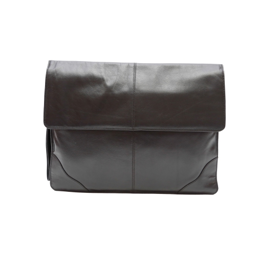 Ashlin 15" Leather Laptop Briefcase - Black