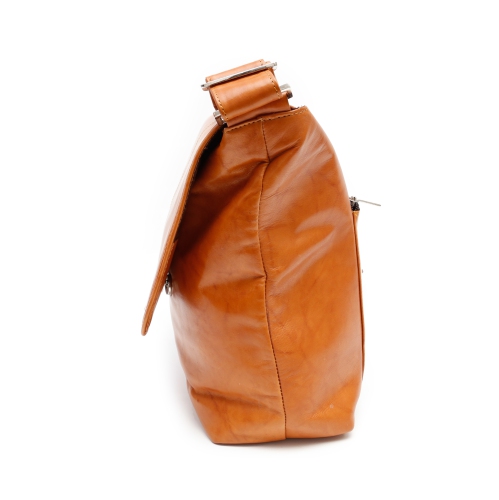 Ashlin 15" Leather Messenger Bag - Medium Brown