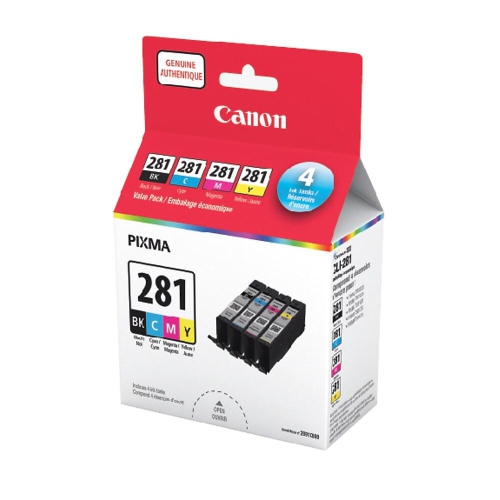 Canon CLI-281 2091C009 BK/C/M/Y Original Ink Cartridge Set