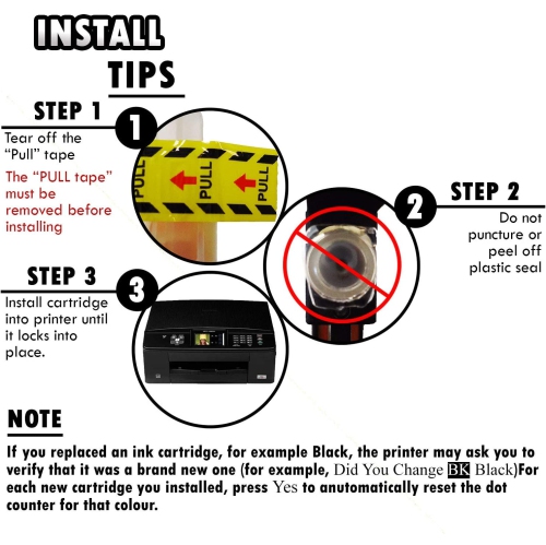 14 Inkfirst® Compatible Ink Cartridges LC71 LC75 LC71BK LC71C LC71M LC71Y Replacement for Brother LC71 LC75