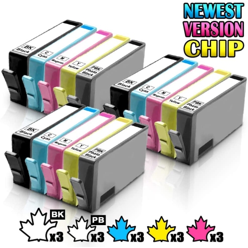 3 Set of 5 Inkfirst® Compatible Ink Cartridges Replacement for HP 564 XL 564XL High Yield PhotoSmart 7520 B8550 B8553 C5324