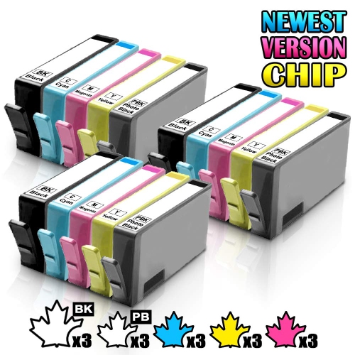 3 Set of 5 Inkfirst® Compatible Ink Cartridges Replacement for HP 564 XL 564XL High Yield PhotoSmart 7520 B8550 B8553 C5324