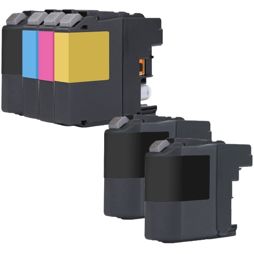 6 Inkfirst® Compatible Ink Cartridges LC107BK LC105C LC105M LC105Y Replacement for Brother LC107 LC105 MFC-J4610DW 1SET+2BK