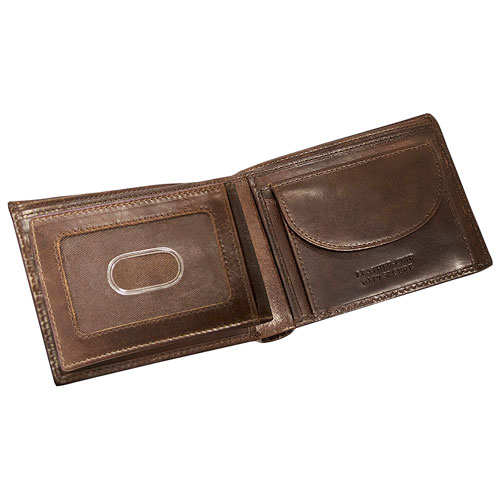 Mancini Boulder RFID Leather Coin Pocket Wallet - Brown (18-164)