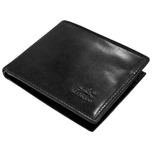 Mancini Boulder RFID Leather Bi-fold Wallet & Passcase - Black
