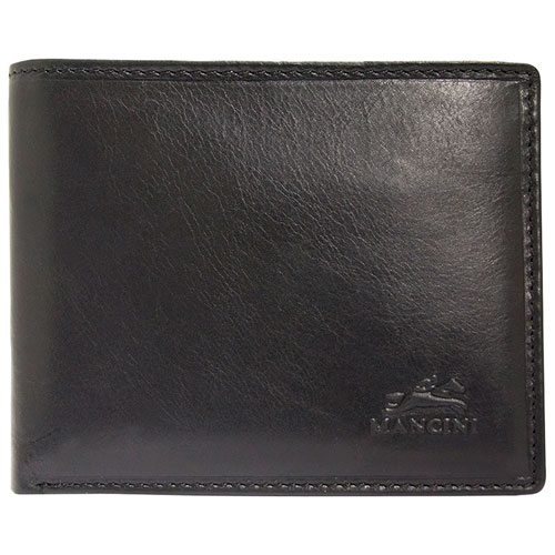 Mancini Boulder RFID Leather Bi-fold Wallet & Passcase - Black