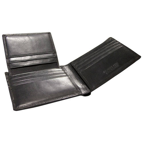 Mancini Boulder RFID Leather Bi-fold Wallet & Passcase - Black