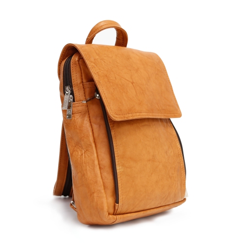 Ashlin Mariah Leather Purse Knapsack - Brown