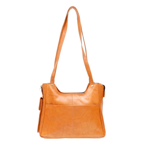 Sac en cuir à compartiments Eliza d’Ashlin - Brun