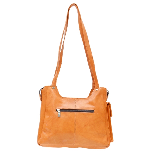 Sac en cuir à compartiments Eliza d’Ashlin - Brun