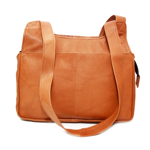 Sac en cuir à compartiments Eliza d’Ashlin - Brun