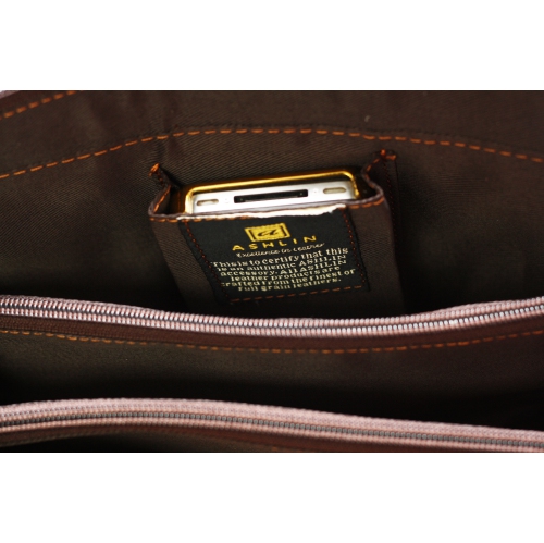 Sac en cuir à compartiments Eliza d’Ashlin - Brun